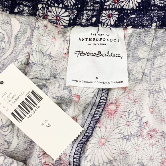 NWT Anthropologie Florence Balducci Menagerie Flannel Printed Sleep Pants - Picture 9 of 13